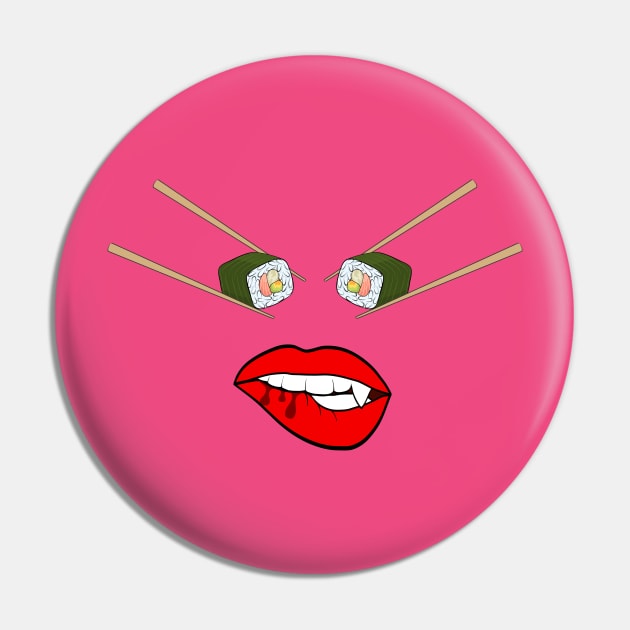 Sushi lips Pin by Rickido