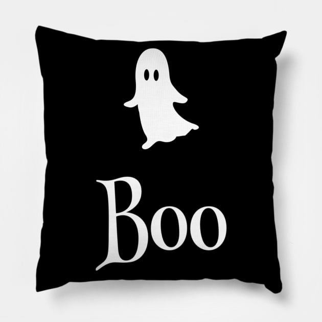 Boo - Friendly Halloween design Pillow by DesignsbyZazz