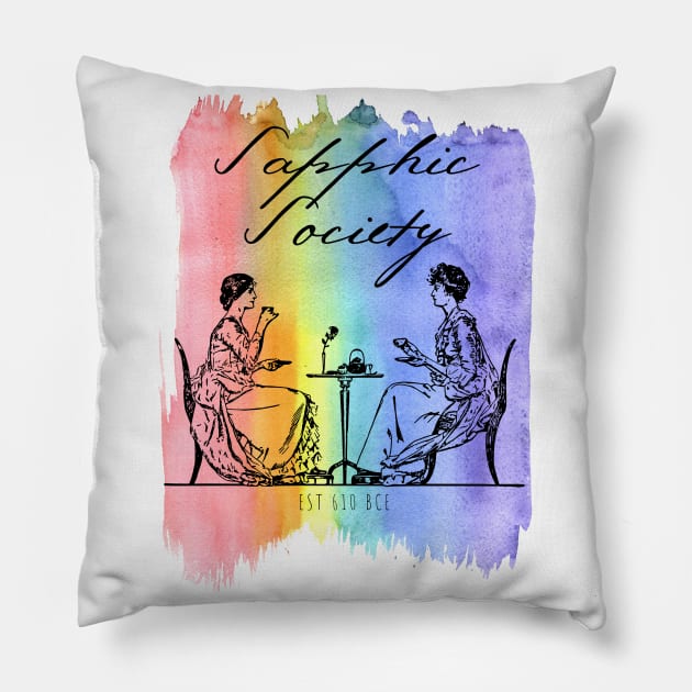 Sapphic Society Pillow by Garbage Nest