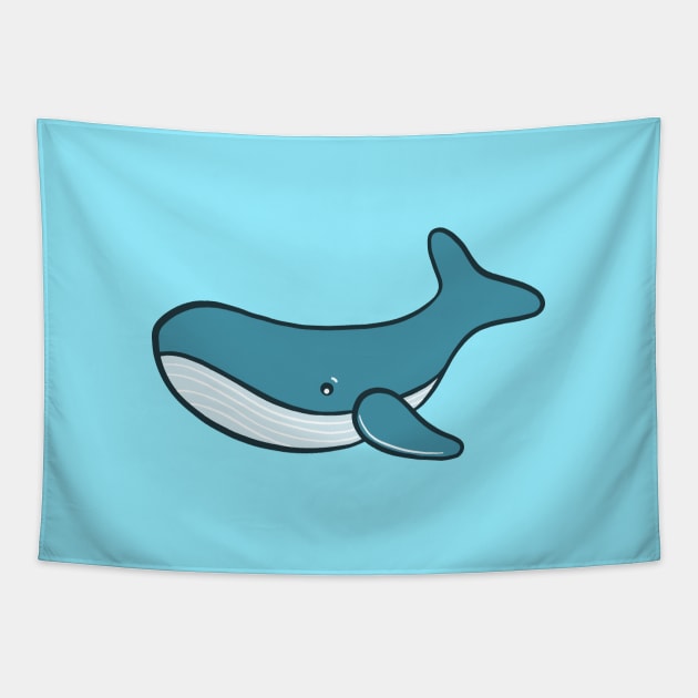 Cute whale illustration Tapestry by bigmomentsdesign