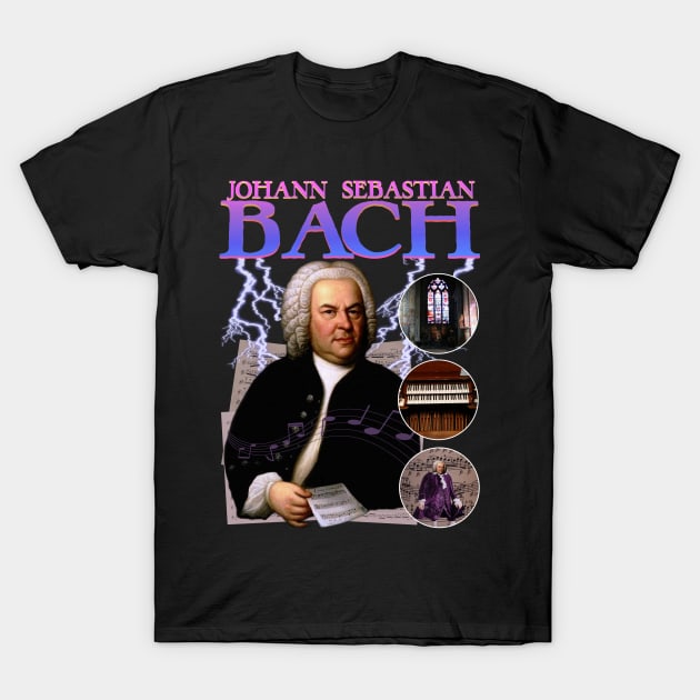 Johann Sebastian Bach Composer Musician Retro T Shirt Johann Sebastian Bach Composer Musician Retro T Shirt