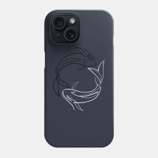 Koi Fish Line Art Collection Phone Case