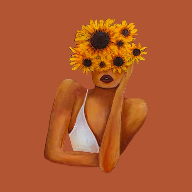 Sunflower women by Sorbelloart