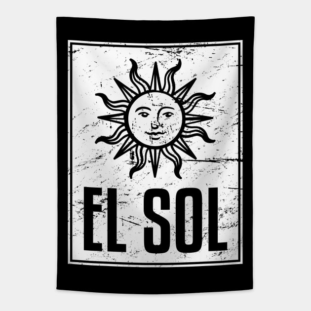 El Sol | Loteria Mexican Tarot Card Tapestry by Wizardmode