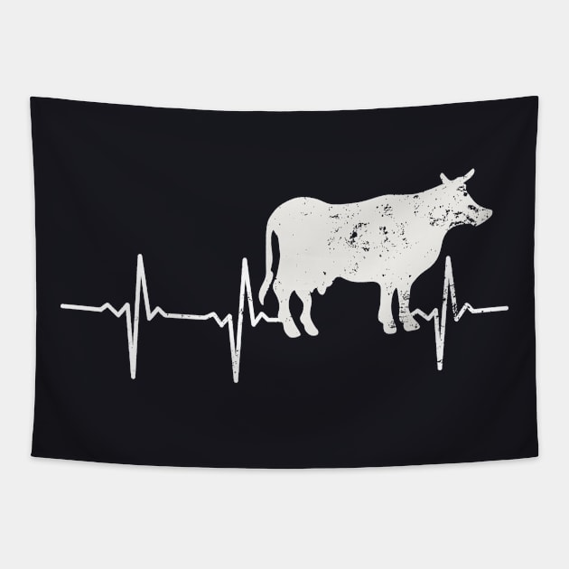 Dairy Farmer Shirt | Cow Heartbeat Gift Tapestry by Gawkclothing