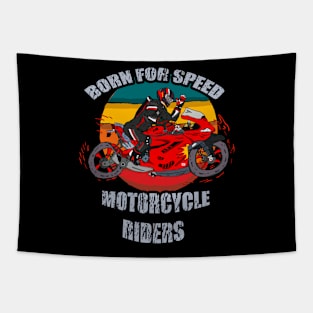 motorcycle riders speed Tapestry