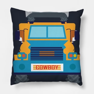 Cow boy truck t shirt Pillow