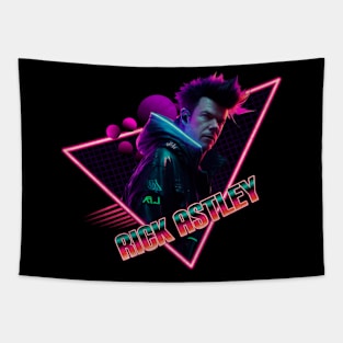 Rick Astley cyberpunk Tapestry