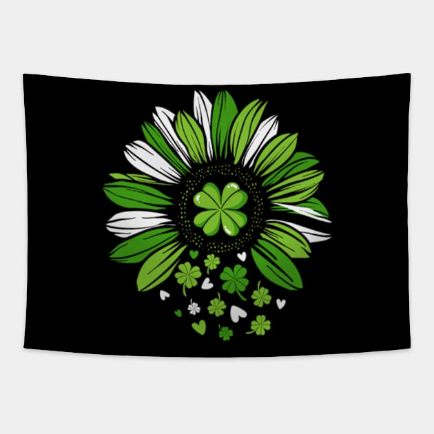 st patricks day sunflower Tapestry by Davidsmith