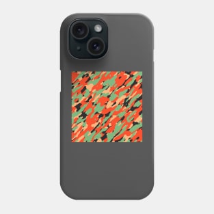 Orange Olive Camouflage Phone Case