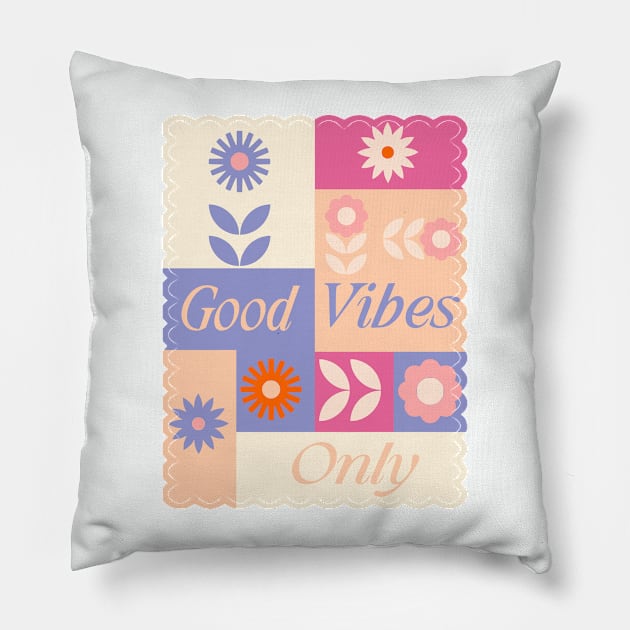 Good Vibes Only Pillow by ARCH Designs