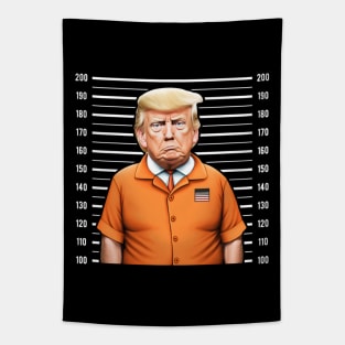 Trump 2024 Orange Suit Funny Prison Tapestry