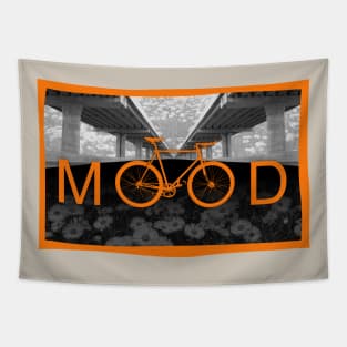 Urban Bike Ride Mood Tapestry