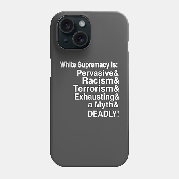 White Supremacy Is - Double-sided Phone Case by SubversiveWare