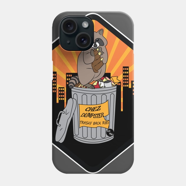 Food Truck Chez Dumpster Racoon Phone Case by AltTabStudio