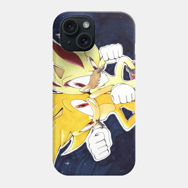 Super Sonic vs Super Shadow Phone Case by idolnya