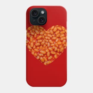 Baked Beans in Red Tomato Sauce Heart Phone Case