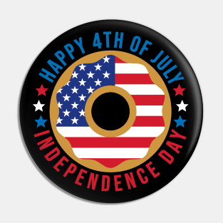 American Flag Donut / Happy Fourth of July / Independence Day Pin