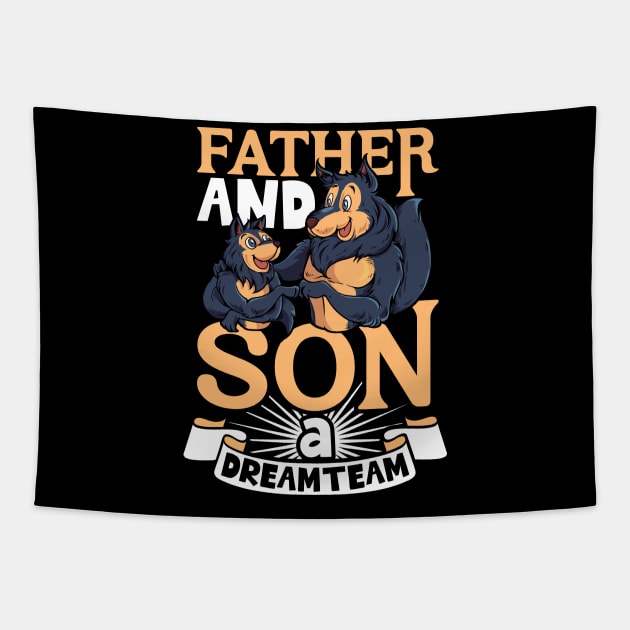 The dream team - father and son Tapestry by Modern Medieval Design