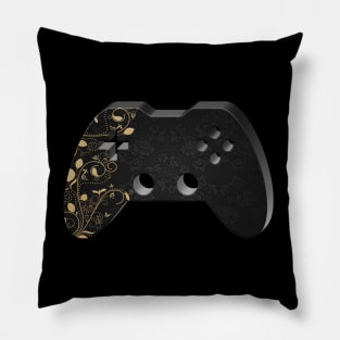 Seamless Curve Pattern - Gaming Gamer Abstract - Gamepad Controller - Video Game Lover - Graphic Background Pillow