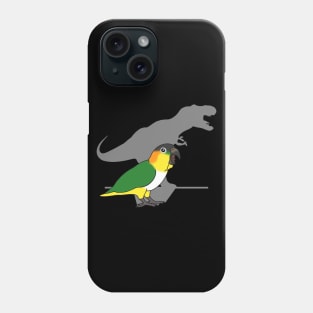 t-rex black headed caique Phone Case