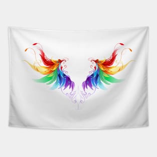 Fluffy Rainbow Wings (without shadow) Tapestry