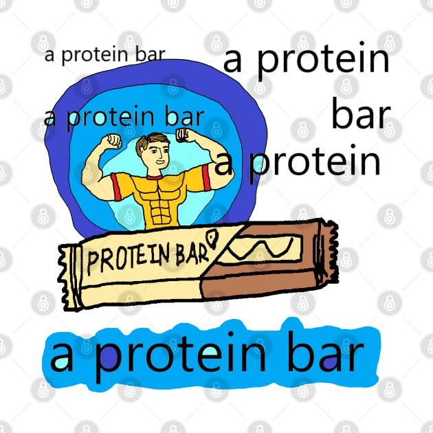 protein bar, protein bar vintage pattern by zzzozzo