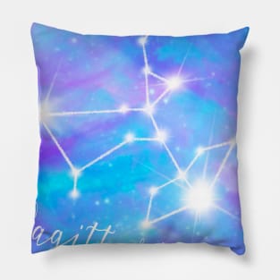 Sagittarius zodiac sign, stars in galaxy Pillow