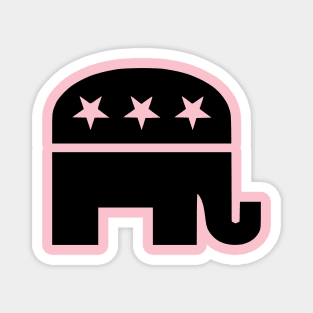 Republican Elephant Black Magnet
