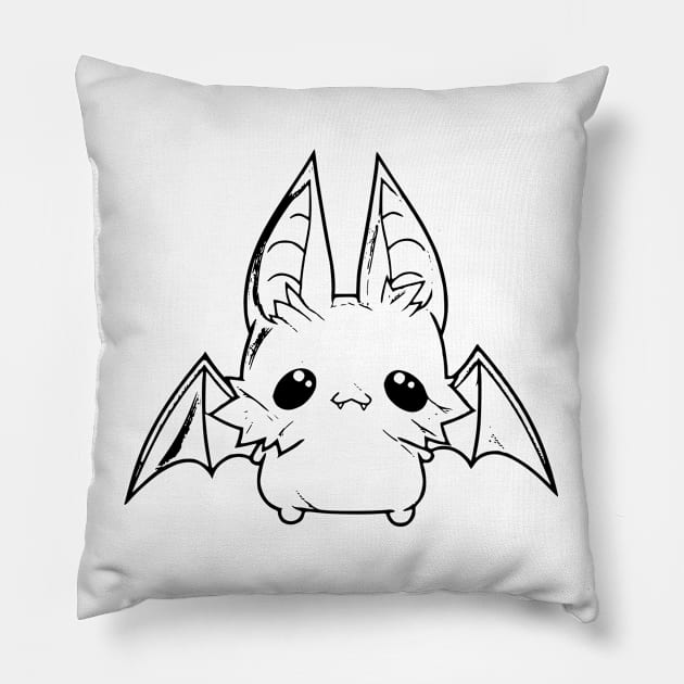 Bat Pillow by Nimmersatt