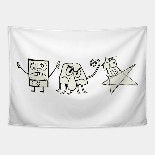 Doodle Bob Tapestry by valentinahramov