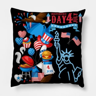 4th of July independence day Pillow