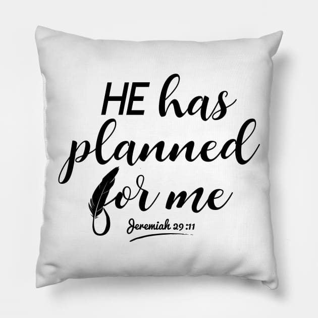 Jeremiah 29:11 Bible Verse Scriptures Pillow by alltheprints