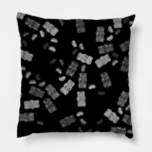 Gummies Pattern Wallpaper BW Pillow