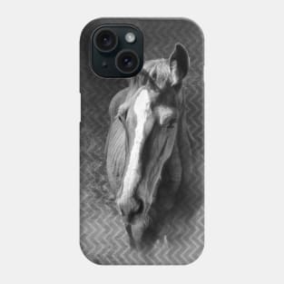 Horse emerging from the mist Phone Case