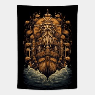 Viking Longboat 02 Tapestry