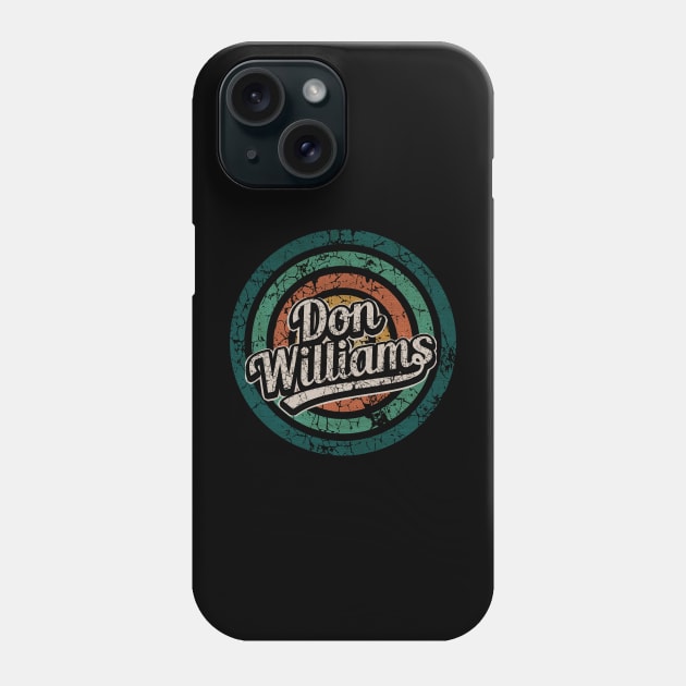 Don Williams // Retro Circle Crack Vintage Phone Case by People Mask