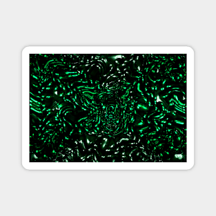 Green Background Futuristic Style Magnet