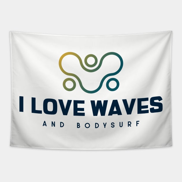 bodysurf retro style Tapestry by bodyinsurf