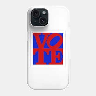 VOTE (red on blue) Phone Case