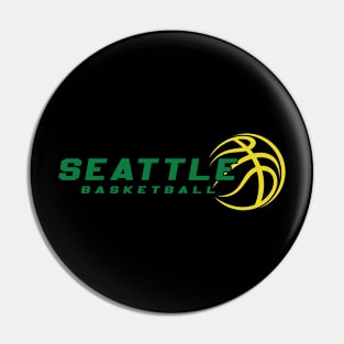 Retro Seattle Basketball Team Pin