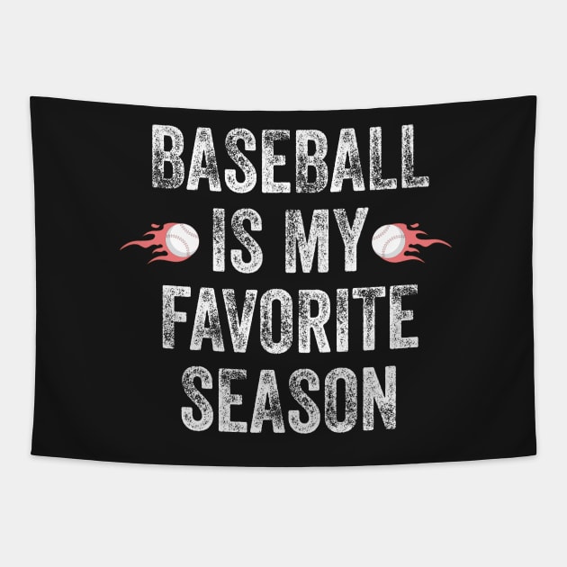 baseball is my favorite season sport gift Tapestry by yellowpinko