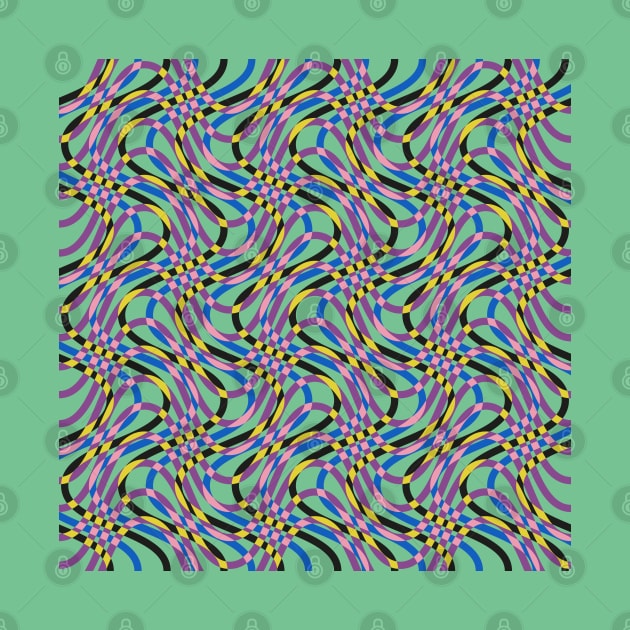 Green Op Art Pattern by okpinsArtDesign