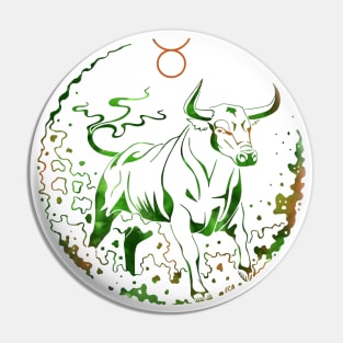 Taurus Line art Pin