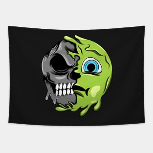 Nauseated Zombie Emoji Tapestry