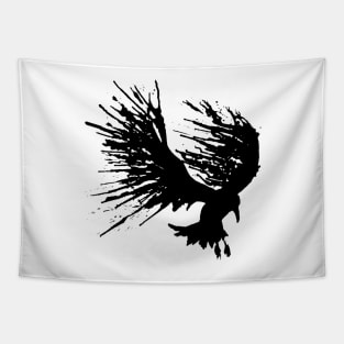 Ink Quill Explosion Crow Tapestry