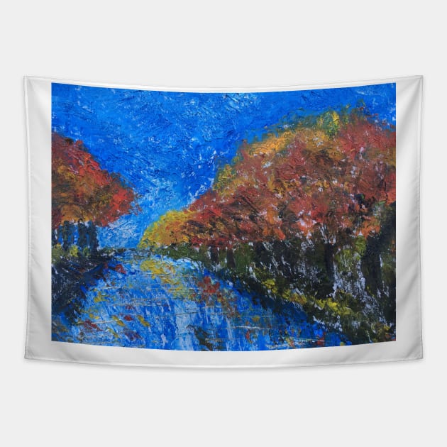 Fall landscape Tapestry by W1LD