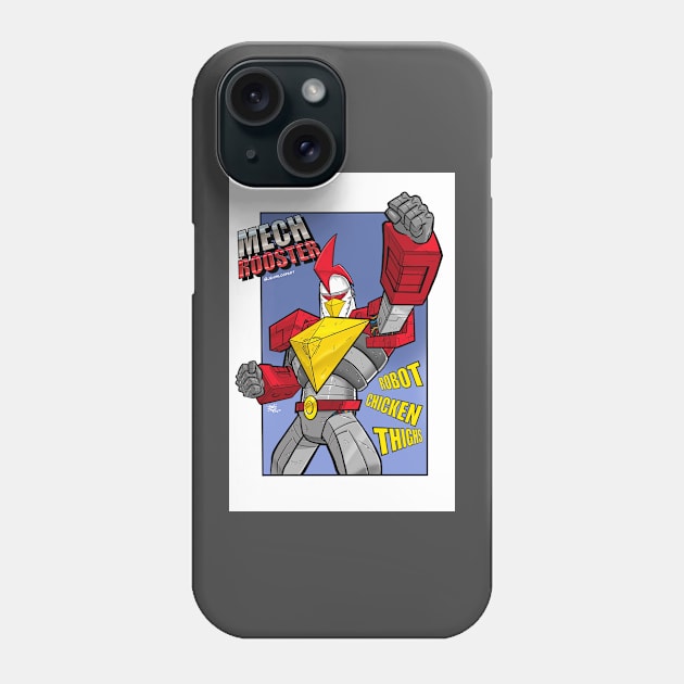 Mech rooster Phone Case by Jevinloopart