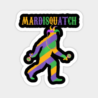 Madi Mardi Gras Bigfoot Mardi Gras Clothes Men Magnet