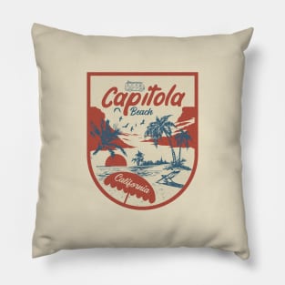 Capitola Beach Vinatge Pillow